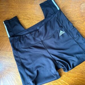 Adidas Women's XL Leggings Black White Athleisure Activewear Gorpcore Active